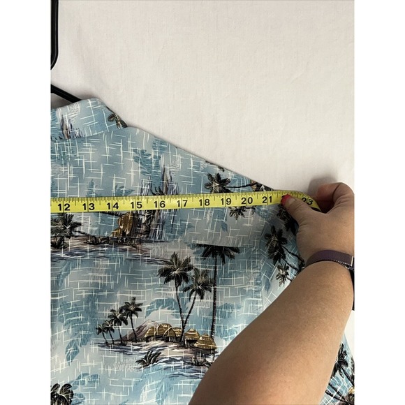 The Foundry Men's 100% Rayon Short Sleeve Button Front Tropical Shirt Size 2XL - Picture 4 of 4